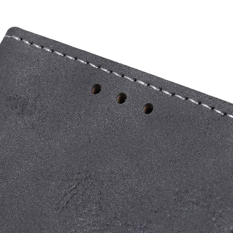 Vintage Texture Style Wallet TPU + PU Leather Stand Case for Huawei Nova 8 Pro 5G - Grey-5