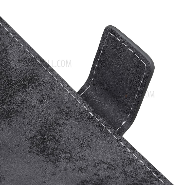 Vintage Texture Style Wallet TPU + PU Leather Stand Case for Huawei Nova 8 Pro 5G - Grey-6