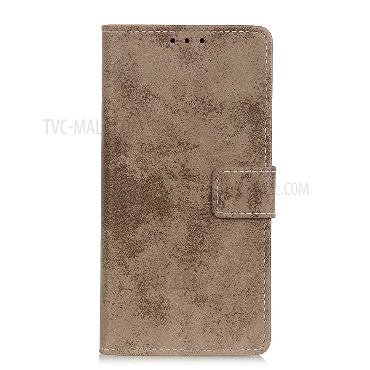 Vintage Texture Style Wallet TPU + PU Leather Stand Case for Huawei Nova 8 Pro 5G - Khaki-4
