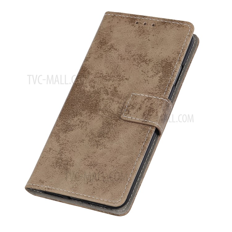 Vintage Texture Style Wallet TPU + PU Leather Stand Case for Huawei Nova 8 Pro 5G - Khaki-7