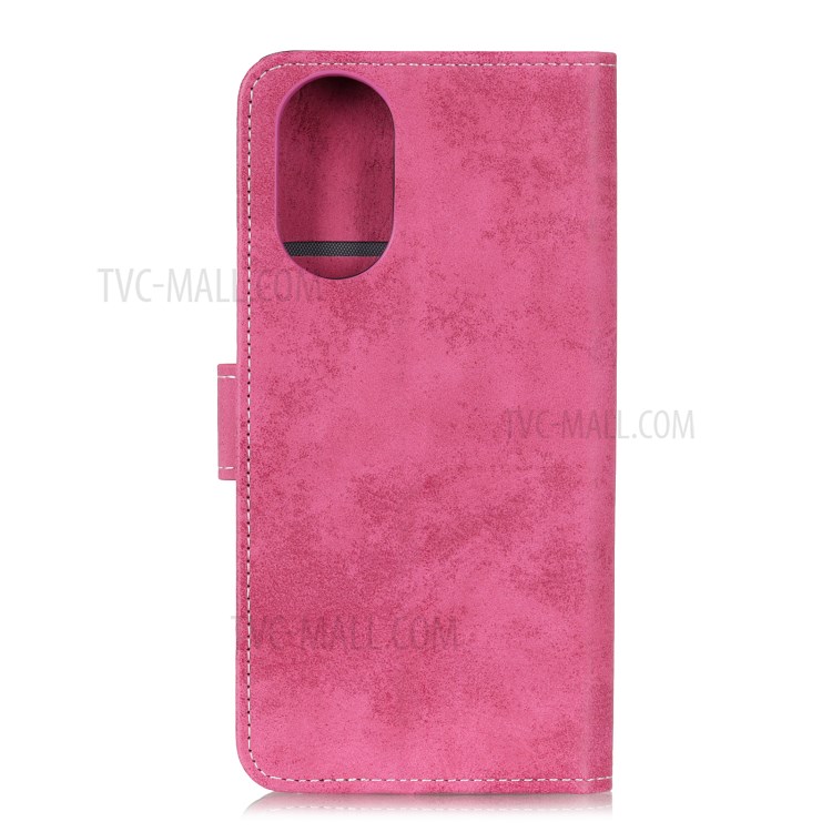 Vintage Texture Style Wallet TPU + PU Leather Stand Case for Huawei Nova 8 5G - Rose-2