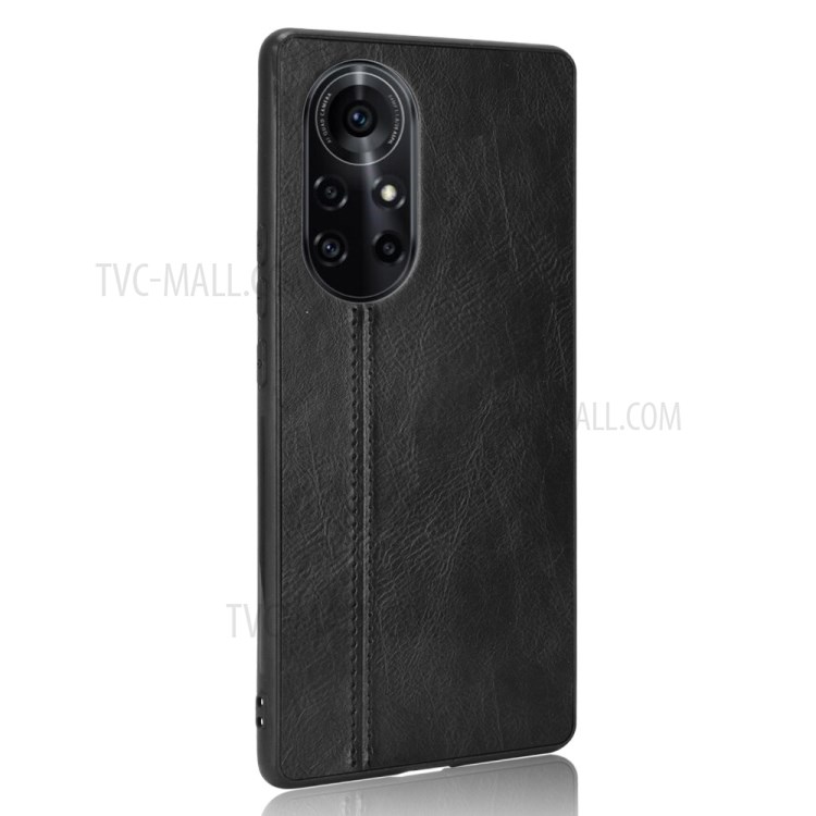 PU Leather Coated PC + TPU Hybrid Case for Huawei Nova 8 Pro 5G - Black-3