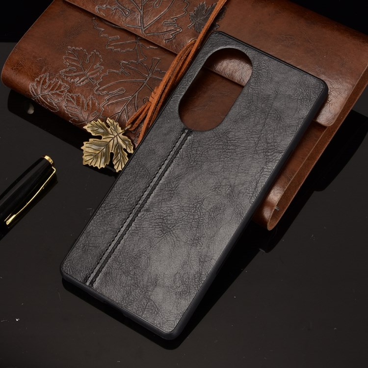 PU Leather Coated PC + TPU Hybrid Case for Huawei Nova 8 Pro 5G - Black-8