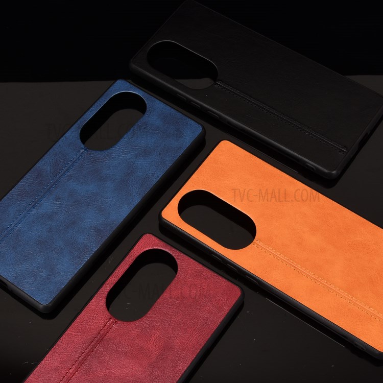 PU Leather Coated PC + TPU Hybrid Case for Huawei Nova 8 Pro 5G - Black-9