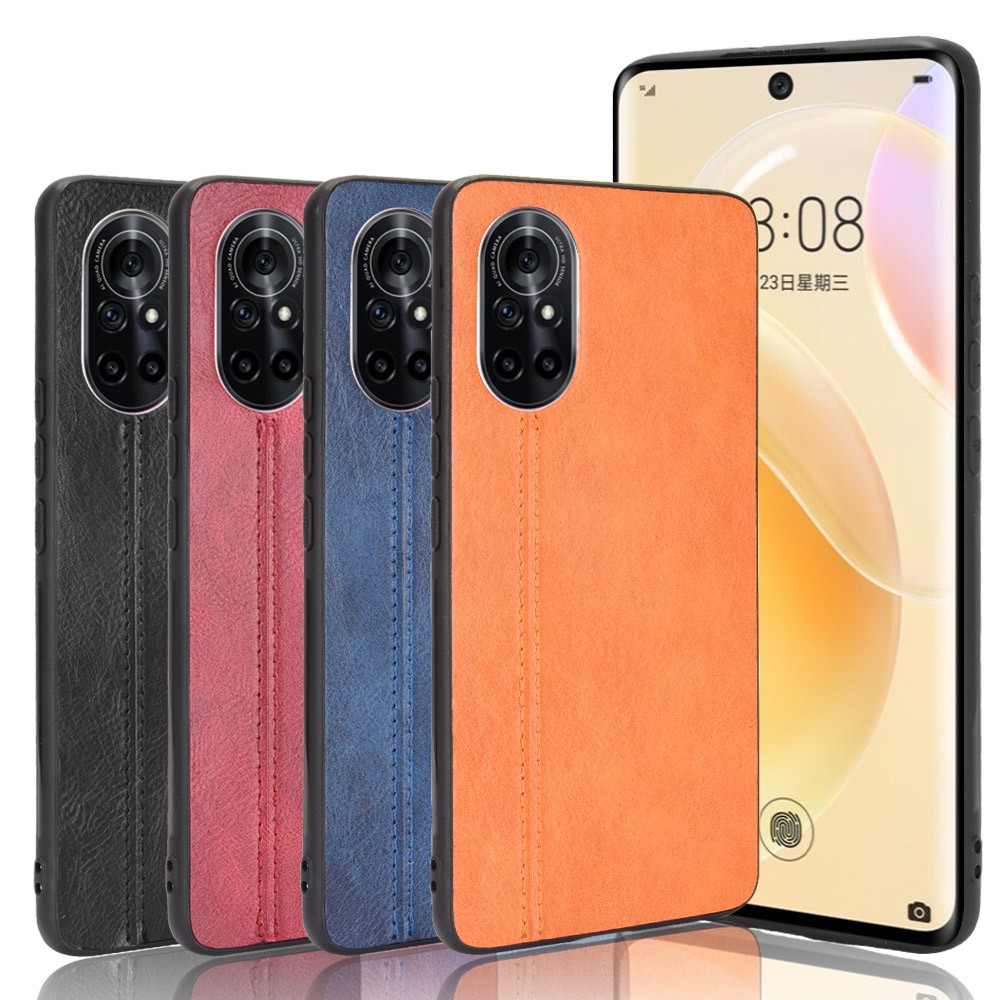 PU Leather Coated PC + TPU Hybrid Case for Huawei Nova 8 5G - Black-11