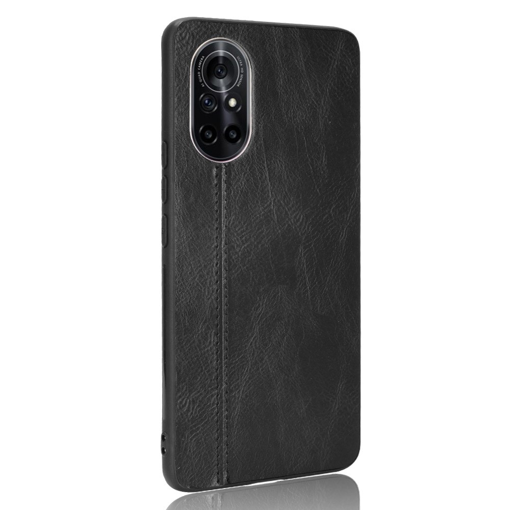 PC Recubierta de Cuero PU + TPU Hybrid Case Para Huawei Nova 8 5G - Negro