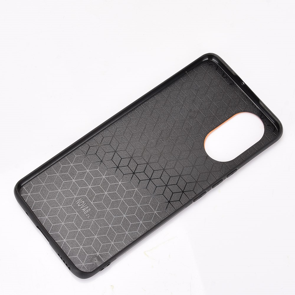 PU Leather Coated PC + TPU Hybrid Case for Huawei Nova 8 5G - Black-6