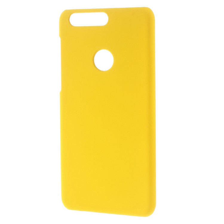 Rubberized Hard Case Shell for Huawei Honor 8 - Yellow-1