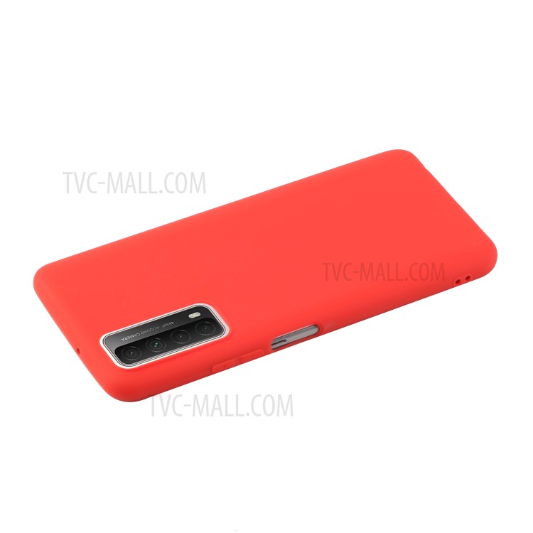 Candy Color Soft TPU Phone Shell for Huawei P Smart 2021 / Huawei Y7a - Red-3