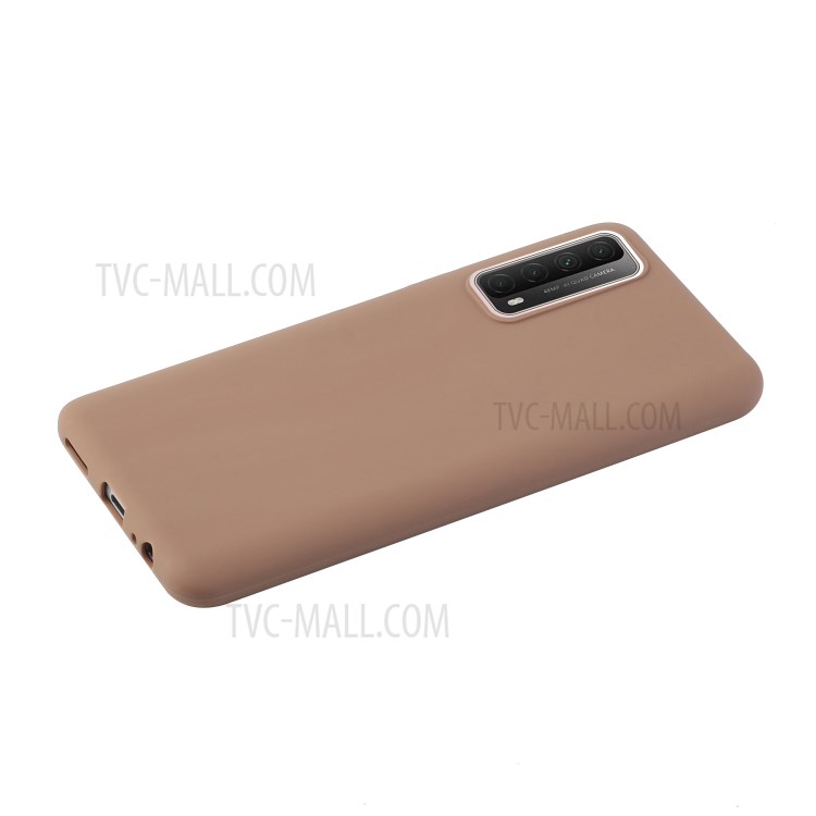 Candy Color Soft TPU Phone Shell for Huawei P Smart 2021 / Huawei Y7a - Brown-2