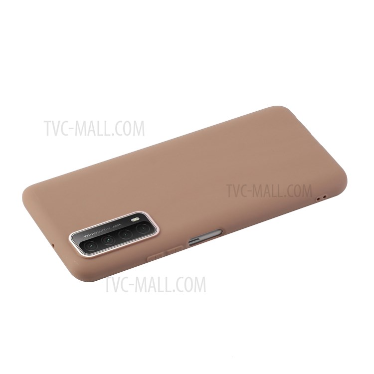 Candy Color Soft TPU Phone Shell for Huawei P Smart 2021 / Huawei Y7a - Brown-3