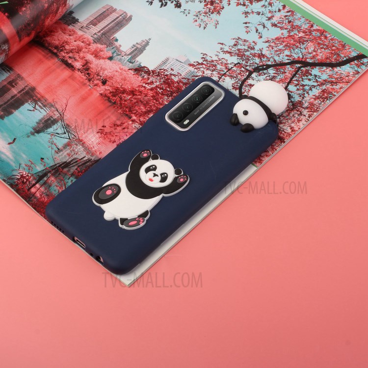 TPU Gel Cover 3D Pattern Case for Huawei P smart 2021/Y7a - Panda-5