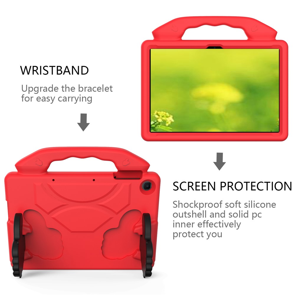 Thumb Kickstand EVA Case for Huawei Enjoy Tablet 2 10.1/Honor Pad T6 10.1-inch/Honor Pad X6/MatePad T10/T10s - Red-4