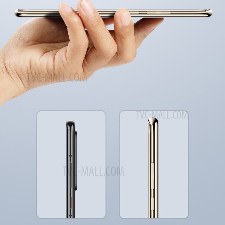 Precise Hole Opening Electroplating Frame Design PC+TPU Phone Cover Shell for Huawei P40 - Blue-3