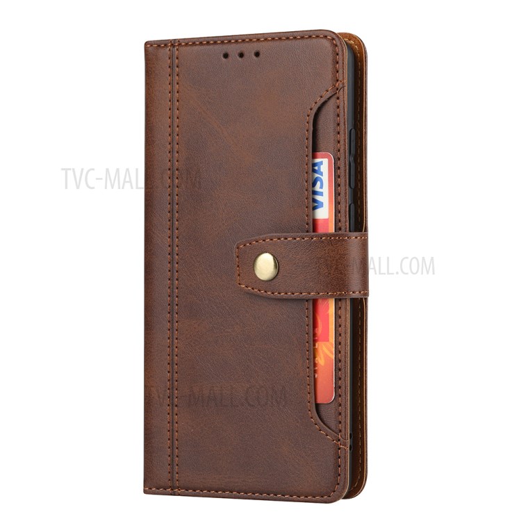 Stand Leather Wallet Protective Cover for Huawei P30 Pro Case - Brown-2