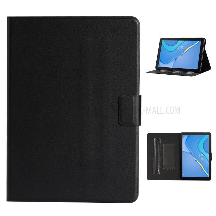 Solid Color Leather Tablet Protective Shell for Honor Pad X6 / Honor Pad 6 / Huawei Enjoy Tablet 2 / Huawei MatePad T10S/T10 - Black-1