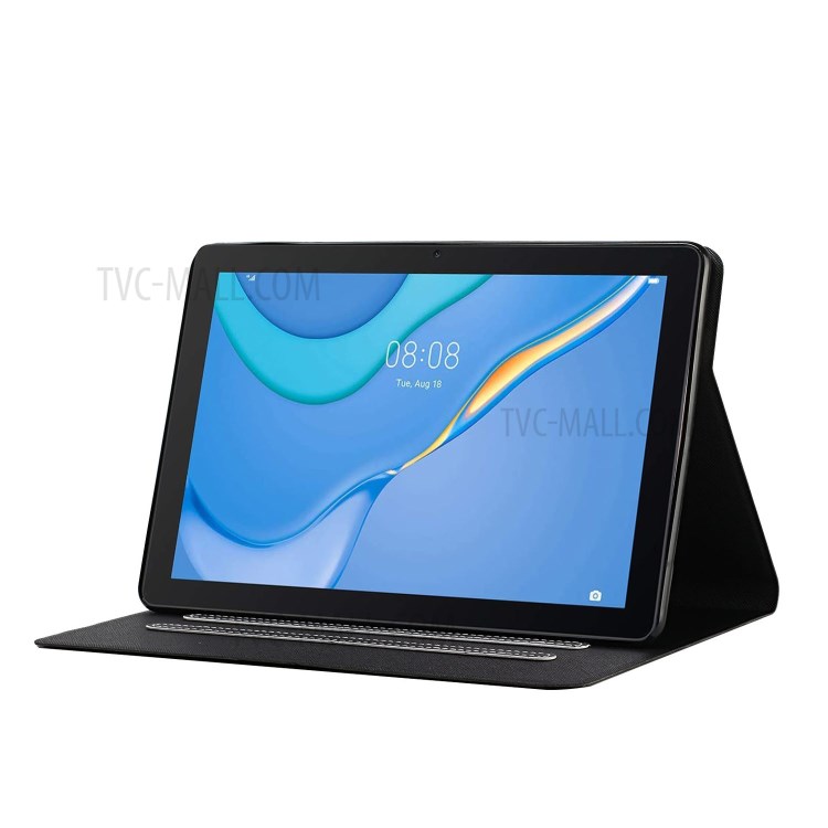 Solid Color Leather Tablet Protective Shell for Honor Pad X6 / Honor Pad 6 / Huawei Enjoy Tablet 2 / Huawei MatePad T10S/T10 - Black-4