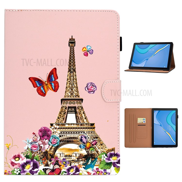 Vivid Pattern Leather Case for Huawei MatePad T10S/T10/Enjoy Tablet 2 10.1/Honor Pad X6/Pad 6 10.1-inch - Tower-1