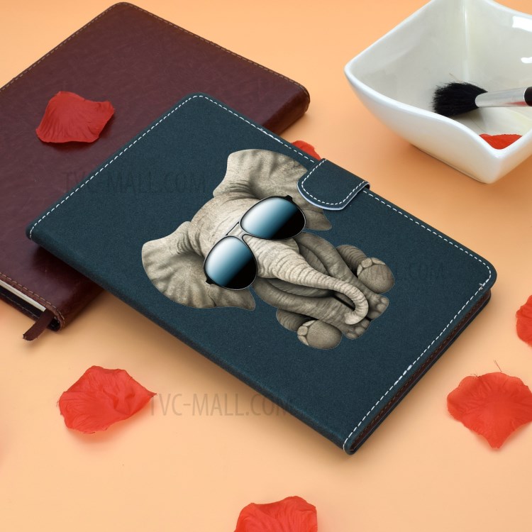 Vivid Pattern Leather Case for Huawei MatePad T10S/T10/Enjoy Tablet 2 10.1/Honor Pad X6/Pad 6 10.1-inch - Elephant-4