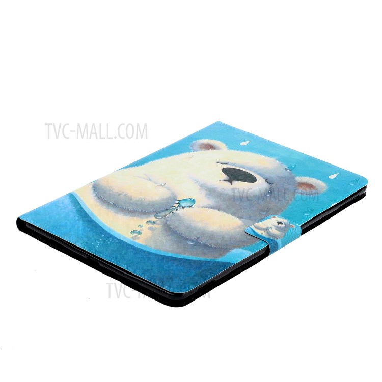 Colored Painting Pattern Leather Case for Huawei MatePad T10S/T10/Enjoy Tablet 2 10.1/Honor Pad X6/Pad 6 10.1-inch - White Bear-3