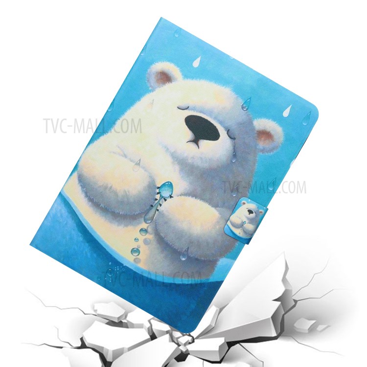 Colored Painting Pattern Leather Case for Huawei MatePad T10S/T10/Enjoy Tablet 2 10.1/Honor Pad X6/Pad 6 10.1-inch - White Bear-4