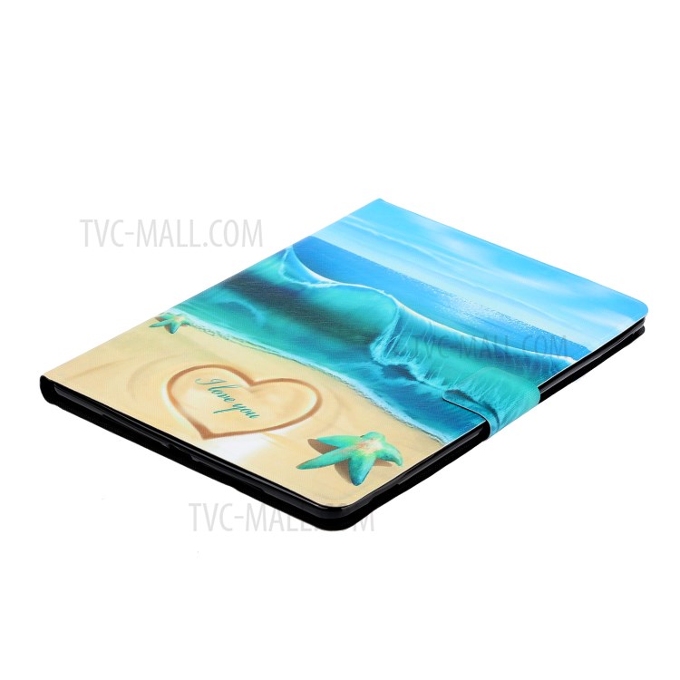 Colored Painting Pattern Leather Case for Huawei MatePad T10S/T10/Enjoy Tablet 2 10.1/Honor Pad X6/Pad 6 10.1-inch - Beach-3