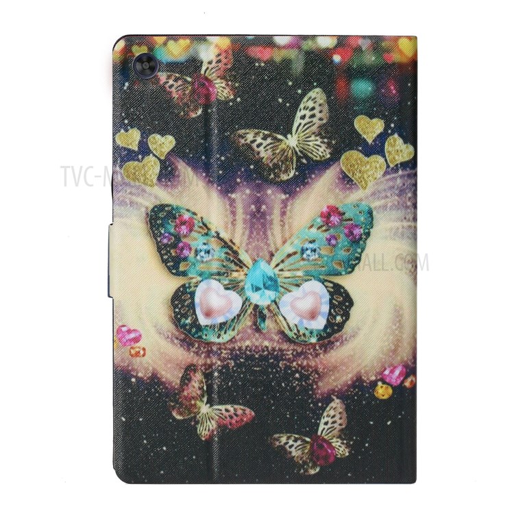 Colored Painting Pattern Leather Case for Huawei MatePad T10S/T10/Enjoy Tablet 2 10.1/Honor Pad X6/Pad 6 10.1-inch - Crystal Butterfly-2