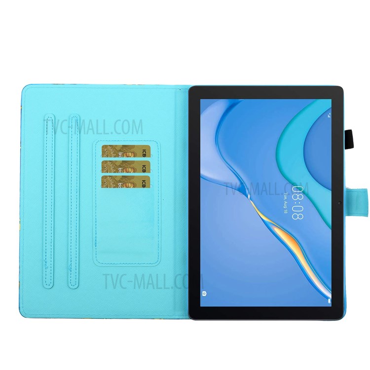 Card Slots Design Pattern Printing Tablet Cover Case for Huawei MatePad T10/MatePad T10S/Enjoy Tablet 2/Honor Pad 6 10.1-inch/X6 9.7 inch - Butterflies-12