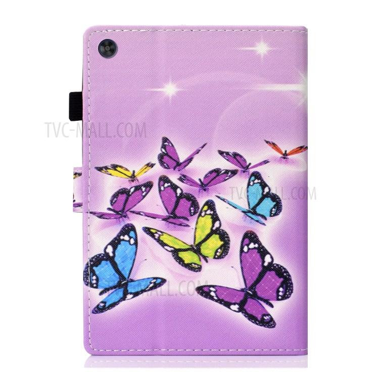 Card Slots Design Pattern Printing Tablet Cover Case for Huawei MatePad T10/MatePad T10S/Enjoy Tablet 2/Honor Pad 6 10.1-inch/X6 9.7 inch - Butterflies-2