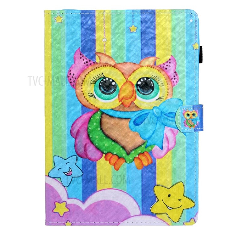 Card Slots Design Pattern Printing Tablet Cover Case for Huawei MatePad T10/MatePad T10S/Enjoy Tablet 2/Honor Pad 6 10.1-inch/X6 9.7 inch - Colorful Owl-2