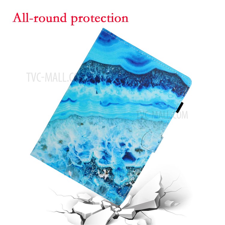 Card Slots Design Pattern Printing Tablet Cover Case for Huawei MatePad T10/MatePad T10S/Enjoy Tablet 2/Honor Pad 6 10.1-inch/X6 9.7 inch - Sea Wave-4