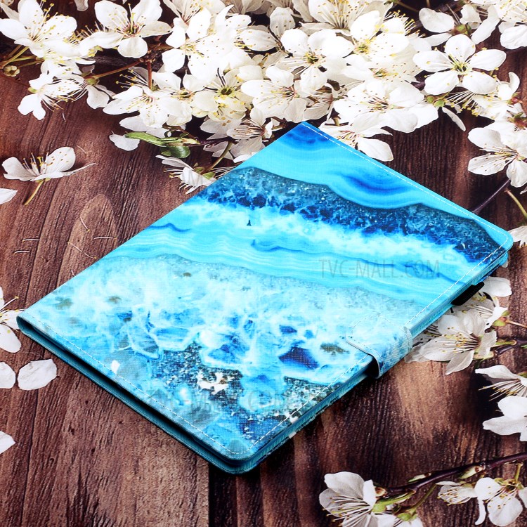 Card Slots Design Pattern Printing Tablet Cover Case for Huawei MatePad T10/MatePad T10S/Enjoy Tablet 2/Honor Pad 6 10.1-inch/X6 9.7 inch - Sea Wave-6