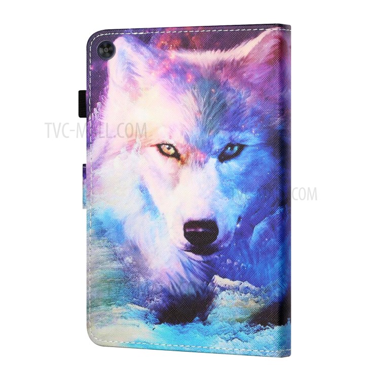 Stitching Design Pattern Printing Cover Case for Huawei MatePad T10/MatePad T10S/Enjoy Tablet 2/Honor Pad 6 10.1-inch/X6 9.7 inch - Wolf-3