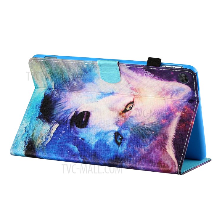 Stitching Design Pattern Printing Cover Case for Huawei MatePad T10/MatePad T10S/Enjoy Tablet 2/Honor Pad 6 10.1-inch/X6 9.7 inch - Wolf-5