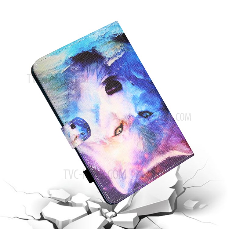 Stitching Design Pattern Printing Cover Case for Huawei MatePad T10/MatePad T10S/Enjoy Tablet 2/Honor Pad 6 10.1-inch/X6 9.7 inch - Wolf-6