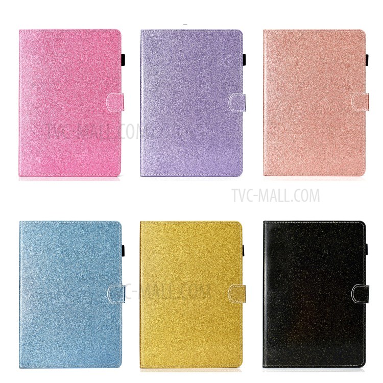 Glitter Powder Shiny Leather Smart Case with Card Slots for Honor Pad X6 / Honor Pad 6 / Huawei Enjoy Tablet 2 / Huawei MatePad T10S/T10 - Black-10
