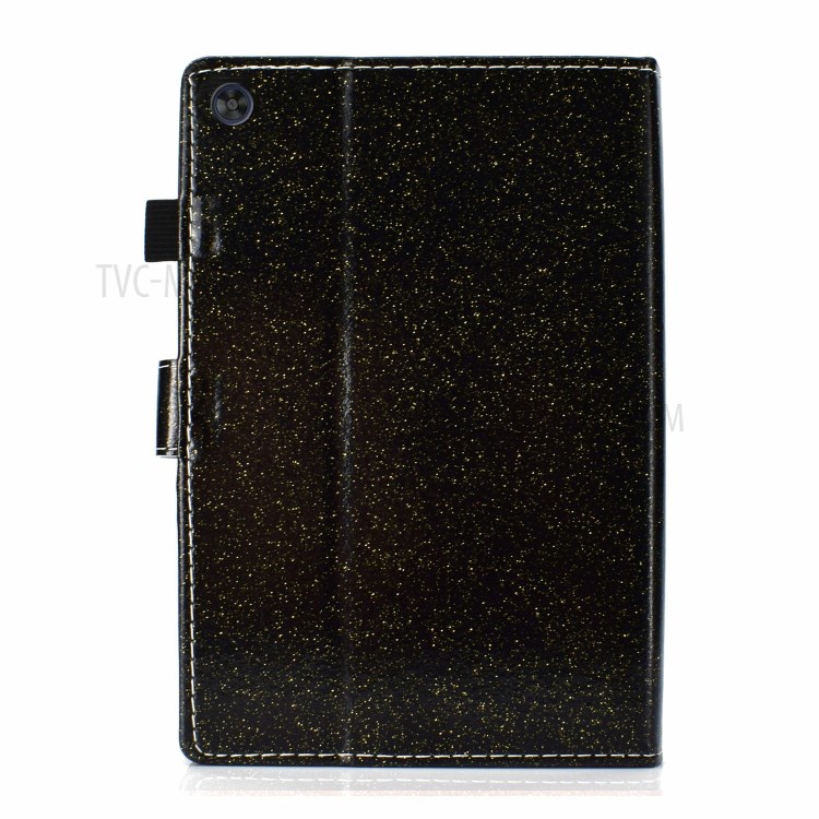 Glitter Powder Shiny Leather Smart Case with Card Slots for Honor Pad X6 / Honor Pad 6 / Huawei Enjoy Tablet 2 / Huawei MatePad T10S/T10 - Black-2