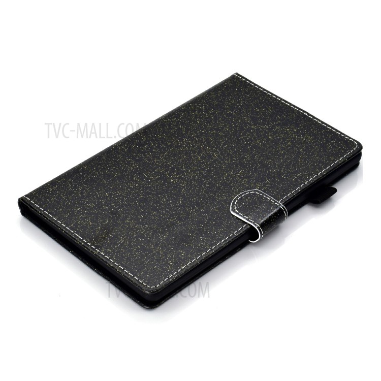 Glitter Powder Shiny Leather Smart Case with Card Slots for Honor Pad X6 / Honor Pad 6 / Huawei Enjoy Tablet 2 / Huawei MatePad T10S/T10 - Black-3
