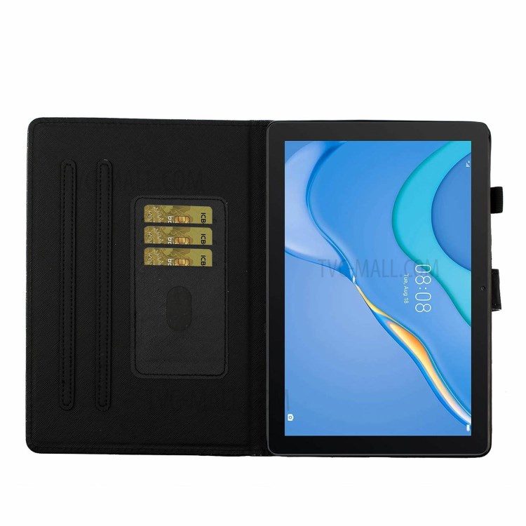 Glitter Powder Shiny Leather Smart Case with Card Slots for Honor Pad X6 / Honor Pad 6 / Huawei Enjoy Tablet 2 / Huawei MatePad T10S/T10 - Black-9
