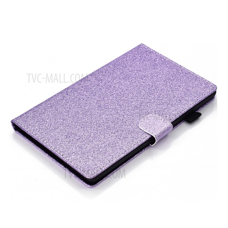 Glitter Powder Shiny Leather Smart Case with Card Slots for Honor Pad X6 / Honor Pad 6 / Huawei Enjoy Tablet 2 / Huawei MatePad T10S/T10 - Purple-3