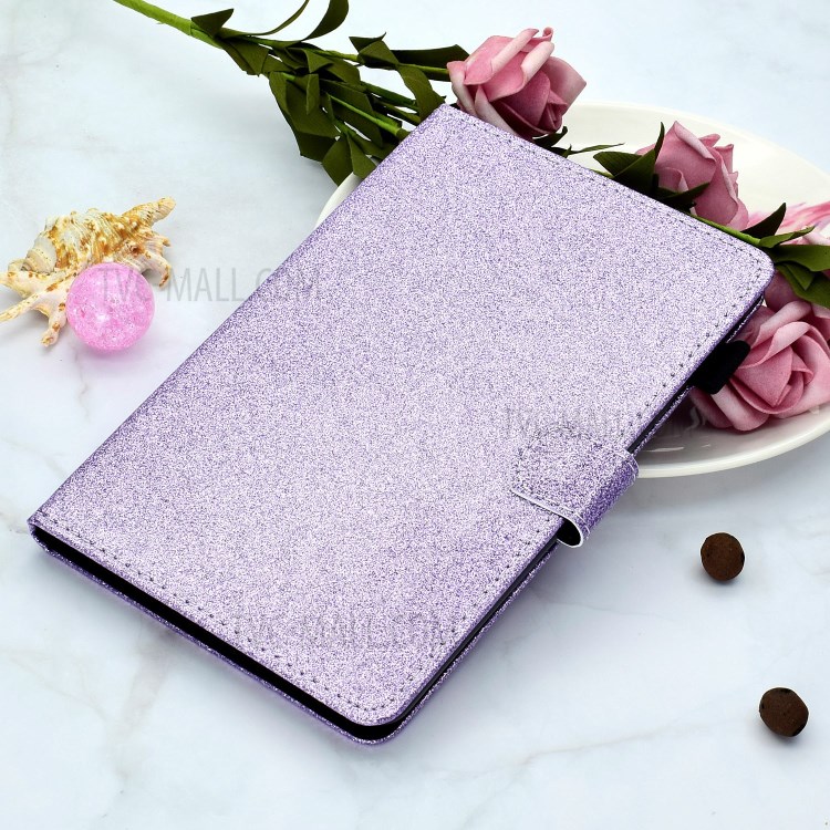Glitter Powder Shiny Leather Smart Case with Card Slots for Honor Pad X6 / Honor Pad 6 / Huawei Enjoy Tablet 2 / Huawei MatePad T10S/T10 - Purple-4
