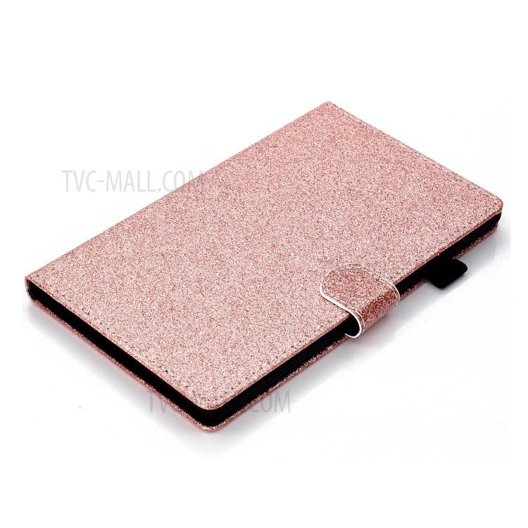 Glitter Powder Shiny Leather Smart Case with Card Slots for Honor Pad X6 / Honor Pad 6 / Huawei Enjoy Tablet 2 / Huawei MatePad T10S/T10 - Rose Gold-3