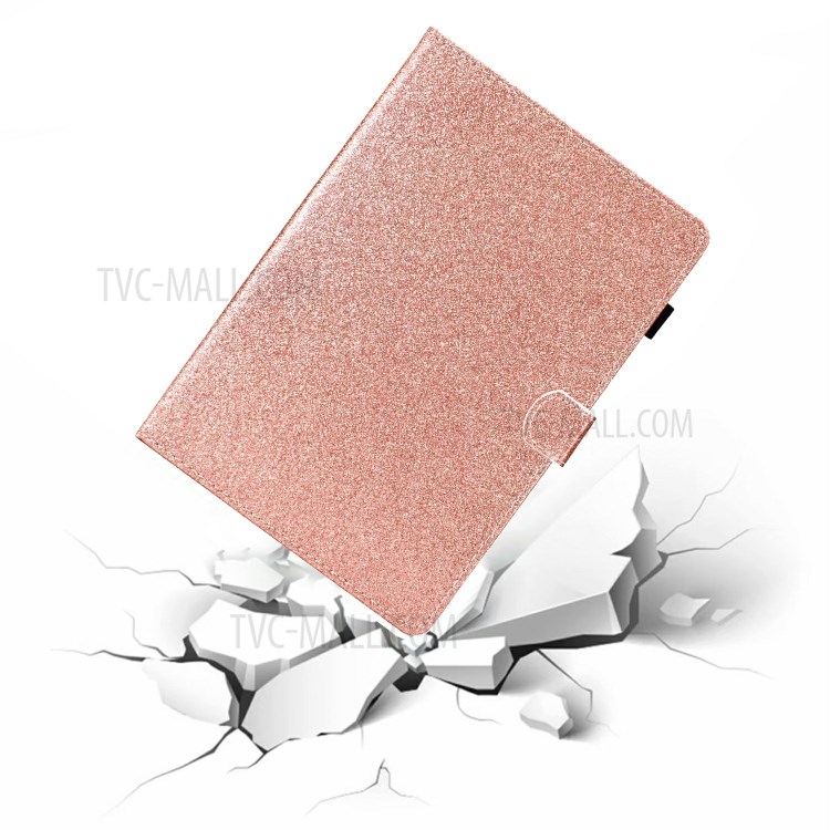 Glitter Powder Shiny Leather Smart Case with Card Slots for Honor Pad X6 / Honor Pad 6 / Huawei Enjoy Tablet 2 / Huawei MatePad T10S/T10 - Rose Gold-5
