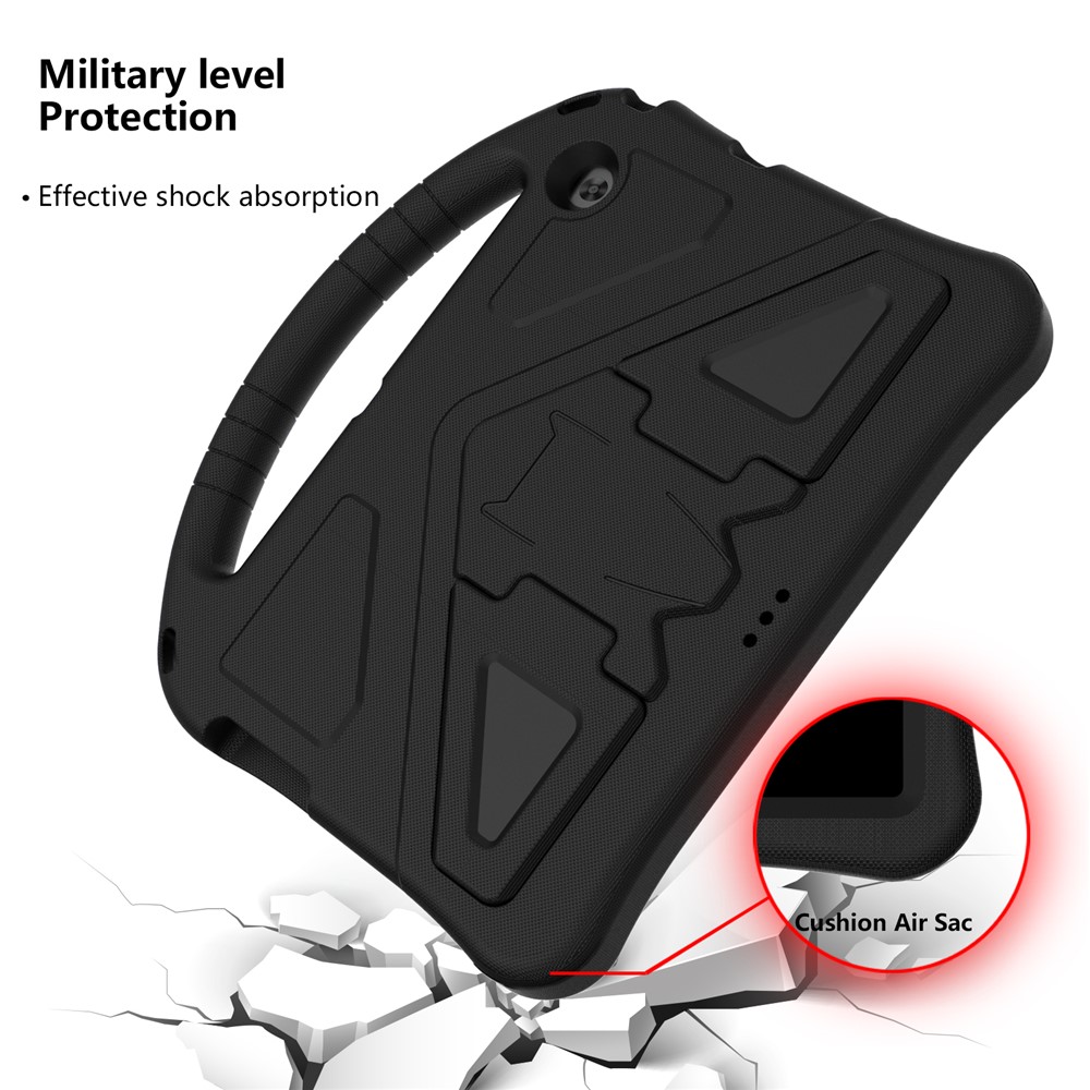 Anti-shock Eva Kickstand Case Con Mango de Ranura Para Pluma Para Huawei MediaPad T3 10 9.6 Pulgadas - Negro