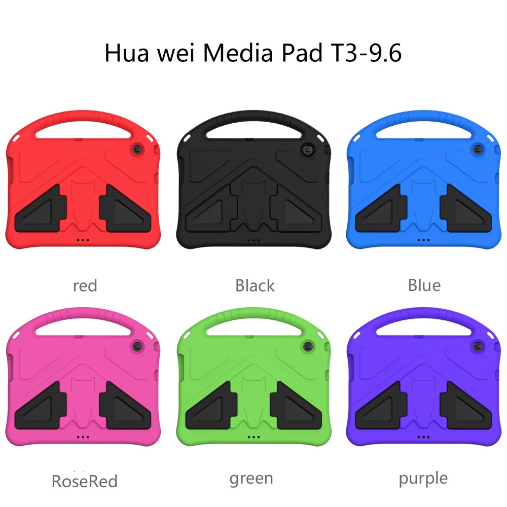 Anti-shock EVA Kickstand Case with Pen Slot Handle for Huawei MediaPad T3 10 9.6-inch - Black-8