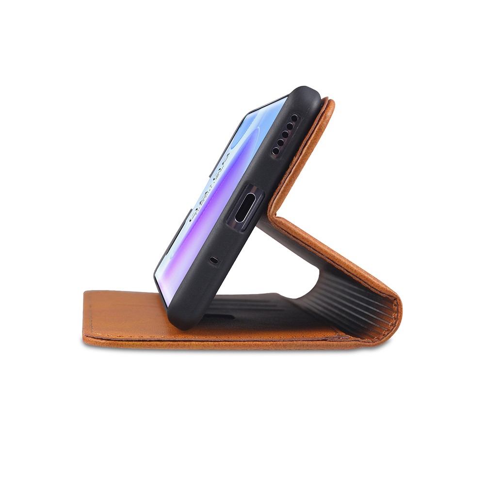 AZNS Auto-absorbed Magnetic Stand Wallet Leather Mobile Shell Case for Huawei nova 8 5G - Brown-11