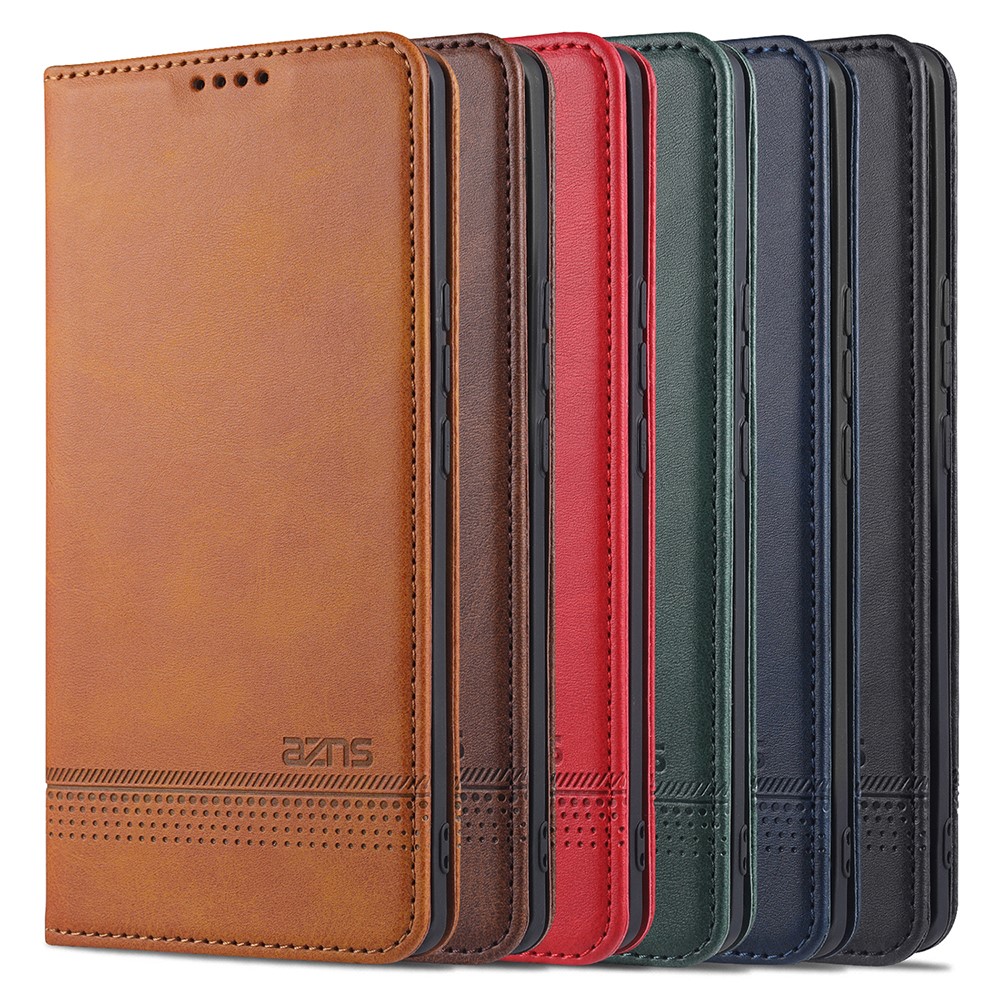 AZNS Auto-absorbed Magnetic Stand Wallet Leather Mobile Shell Case for Huawei nova 8 5G - Brown-12
