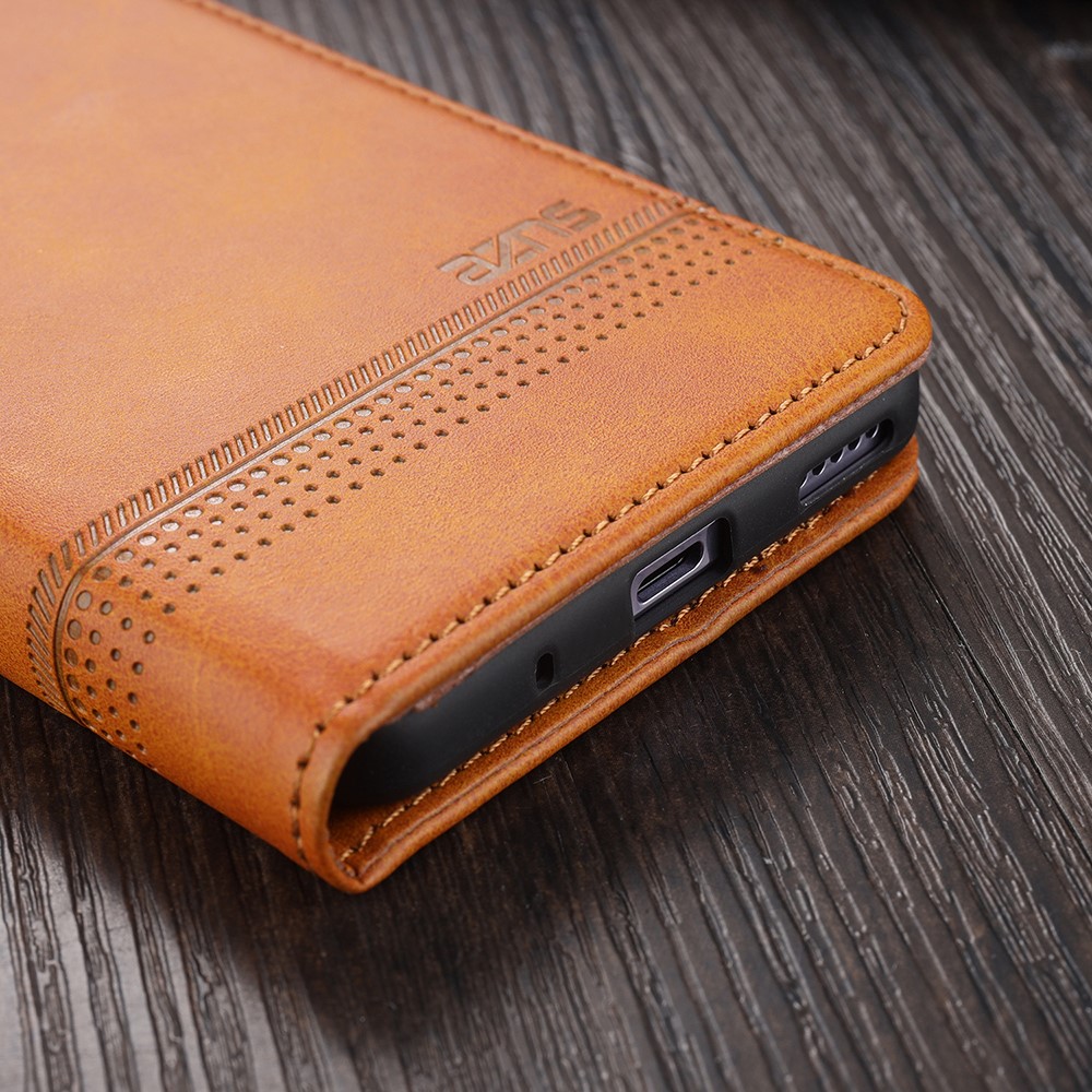 AZNS Auto-absorbed Magnetic Stand Wallet Leather Mobile Shell Case for Huawei nova 8 5G - Brown-16