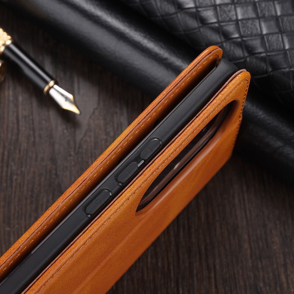 AZNS Auto-absorbed Magnetic Stand Wallet Leather Mobile Shell Case for Huawei nova 8 5G - Brown-20