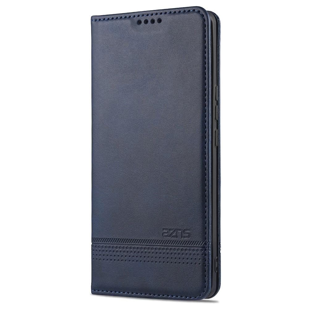AZNS Auto-absorbed Magnetic Stand Wallet Leather Mobile Shell Case for Huawei Nova 8 Pro 5G - Blue-2